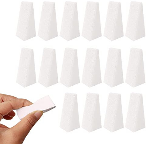 16pcs Nail Art Sponges Make Up Wedges Triangle Shape Cosmetic Wedges Beauty Tool,White Reusable Makeup Sponges,Triangle Make Up SpongesCosmetic Sponge Wedgesfor Girls Women Nail Art Beauty Tool