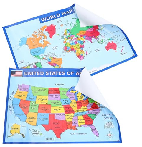 FUNOMOCYA Mappa America Da Parete Mappa Geografica Per Apprendimento Del Mondo Poster America Mappe Didattiche Per Ragazza e Classi