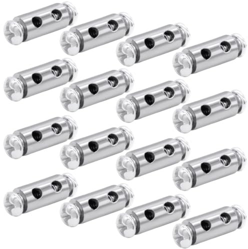 OQKAHIV 16x Abrazaderas de cable de alambre, Abrazaderas de Cable, Abrazaderas de Cable con Tapa de Tornillo, Adecuado para alambres y cables de 1-2 mm de diámetro, Acero Doble Extremo, Hecho de acero