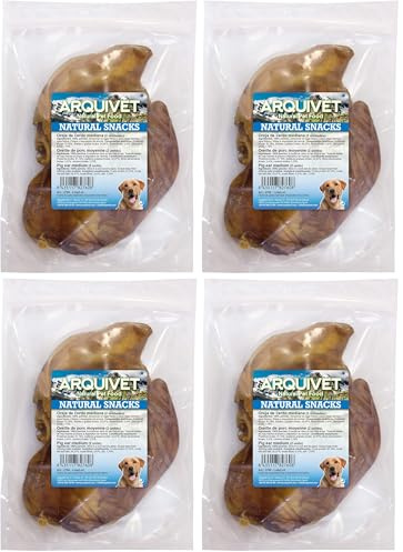 Arquivet Oreja de Cerdo Mediana - Natural Snacks para Perros - (Bolsa 2 uds) (Paquete de 4)