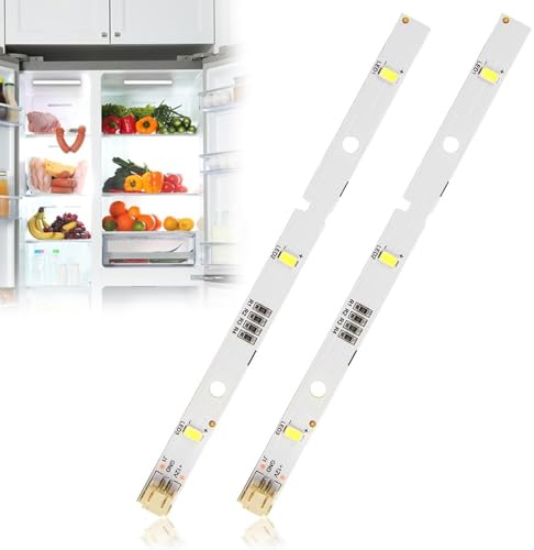 2 Stück LED-Lichtleiste,LED Kühlschrank Licht für RONGSHENG HISENSE Kühlschrank,Lichtleiste Beleuchtung für Rongsheng/Hisense E349766 MDDZ-162A 1629348 DC12V,Ersatz-Kühlschranklampe Kompatibel