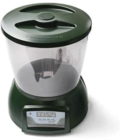 Mangiatoia per pesci da stagno, Distributore automatico di cibo for laghetti, timer digitale for acquario, metodo di alimentazione con LCD, accessori for acquario