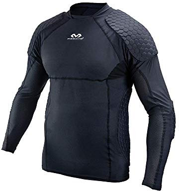 McDavid HEX Torwartshirt, Unterziehshirt Torwart, Torhütershirt, Protectionshirt - Undershirt mit Rippenshutz, Ellbogenshutz und Schulernshutz