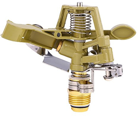 Tonysa bevattningssprinkler, 360° roterande zinklegering vattenspruta sprinkler för trädgård gräsmatta 20 mm/25 mm för trädgård, balkong, villor, trädgårdar, bevattning, vattning (1/2 tum (20 mm))