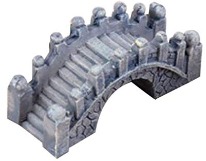 EXCEART Antique Arch Bridge Miniature Resin Fairy Garden Ornament for Terrarium Aquarium Decor Small Garden Accessory Grey 1.97X0.79X0.59In