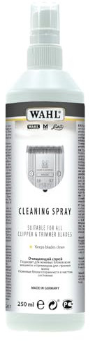 Wahl, Spray Limpiador para Todas las Cuchillas de Afeitadoras y Máquinas de Cortar Pelo, 250 ml