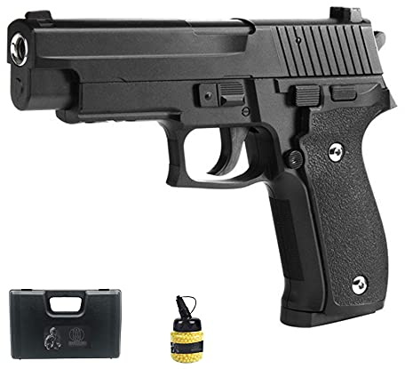 Pistolet Galaxy G26 Métal (Ressort) | Pistolet Airsoft (Billes en Plastique 6 mm) + Mallette en PVC + Flacon de munitions [Puissance : 0,29 Joules]