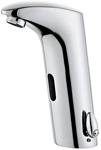 Automatischer Sensor Wasserhahn Infrarot Verchromung Automatisch Mischbatterie Warm und kalt einstellbare Temperatur waschtischarmatur für bad