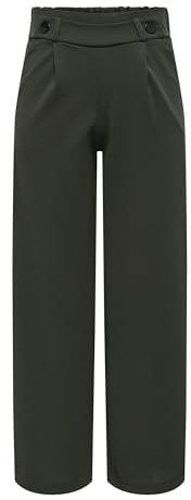 JdY Damen Marlene Hose Weit Geschnitten Schlupf Stoffhose GEGGO New Long Culotte Flare Pants, Farben:Grün-3, Größe:XL / 30L