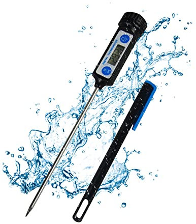 Termometro Cucina Digitale Professionale, Termometri per Alimenti a Lettura Instantanea, Termometro Cucina Professionale, Termometro Alimenti, Barbecue, BBQ, Carne, Olio, Liquidi, Acqua, Latte Neonato