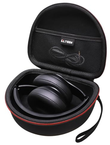 Headphone Case Compatible with Beats Studio Pro/Solo 4 / Studio 3 / Solo 3 / Picun B8 / BERIBES/JLab JBuds Lux ANC Wireless Bluetooth Noise Cancelling Headphones, Black(Case Only)