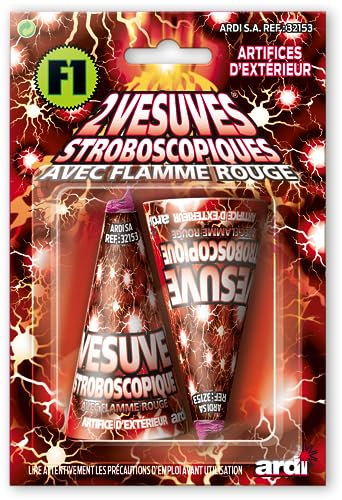 Fontaine Artifice Volcan VÉSUVES® STROBOSCOPIQUES x2, Idéal pour Vos évènements Entre Amis, Effet et Ambiance Festive Garantie - Catégorie F1 - SPARKLERS CLUB