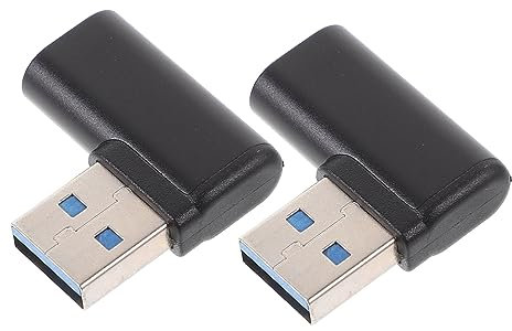 Gatuida 2pcs Usb Adapter Right Angle Usb Male Female Extender Type-c Converter High-speed Charging Data Transfer