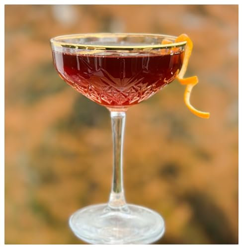 Topkapi Doro Lot de 4 Coupes à Champagne et Vin Mousseux - Verres à Cocktail Avec Bord Doré - 270 ml - Fabuleux pour la Maison et les Fêtes