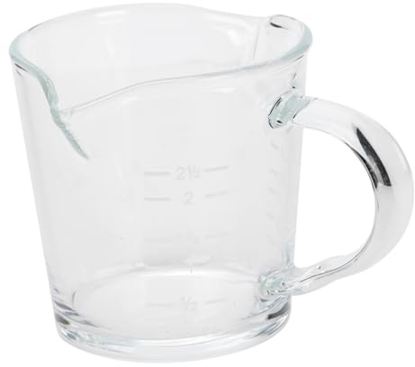 PRETYZOOM 1pezzi Tazza Di Doppia Bocca Per Caffè Tazza Da Latte Trasparente Misurino Resistente e Pratico Per Uso Quotidiano