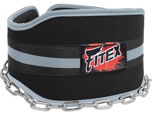 FITEX Dip Belt with Chain for Weightlifting, Pull-Ups & Dips Heavy Duty Gym Equipment for Strength Training