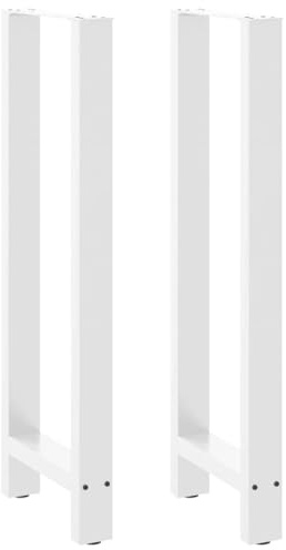 vidaXL Gambe per tavolo da bar bianche 2 pz 50x(110-111) cm in acciaio