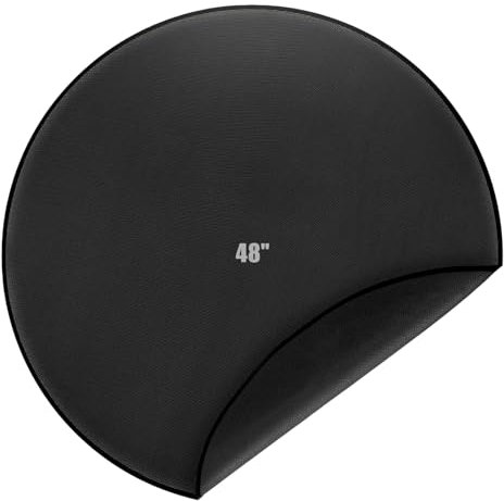 120cm/48”Redondo Alfombra Ignifuga，Reutilizable Alfombra Barbacoa Exterior Alfombra Chimenea Ignifuga Alfombra Ignífuga Plegable Grande Para BBQ Suelo Camping Brasero Exterior