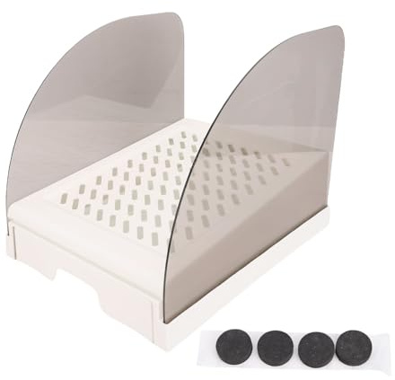 Justerbar Kattramp, Anti -spårning Av Förhöjd Kullstopp Stallkattramp för Katter Kulllådor (WHITE)