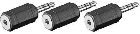 GOOBAY Lot de 3 Adaptateurs audio Jack 2.5mm stéréo femelle vers 3,5 mm Mâle