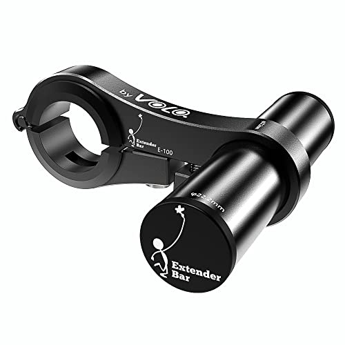 VOLO EXTENDER BAR Aluminium Vélo Guidon Extender Support de montage de vélo pour supports de vélo, Service GPS, phares, etc (Noir, 85)