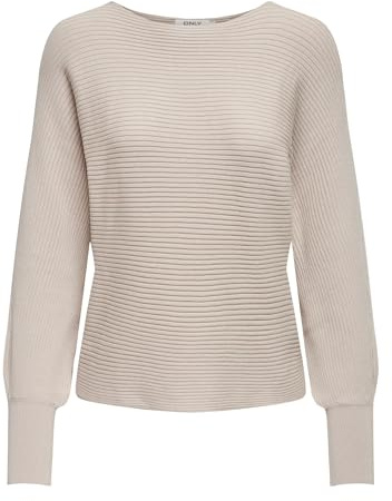 Only Maglione a Maglia Corto Femminile, Grigio (Pumice Stone), S