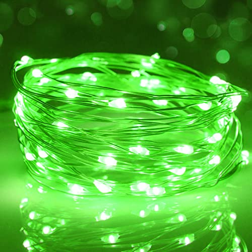 cshare Green Fairy Lights, Halloween Lights LED String Lights Battery Operated 9.8ft/3m 30LEDs IP65 Waterproof Tent Lights for Christmas Tree,Indoor Wedding Party Halloween Decorations Gifts (Green)