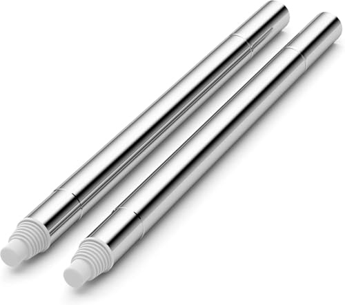 JOYMOOP Aste di estensione per mocio, per estendere e sostituire mocio piatto, aste in acciaio inox, confezione da 2 pezzi