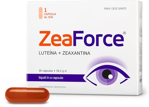 ZeaForce - Excelente Visión con 1 Cápsula/Día. 30 capsulas. Composición concentrada. Acción Multidireccional. Fórmula líquida para una absorción completa y un efecto más rápido.