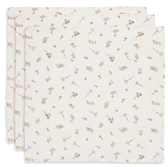 Jollein Musselin Tuch Baby - Riverside - 3er Pack - 70x70cm - 100% Baumwolle - Spucktücher Baby - Oeko-TEX Zertifiziert