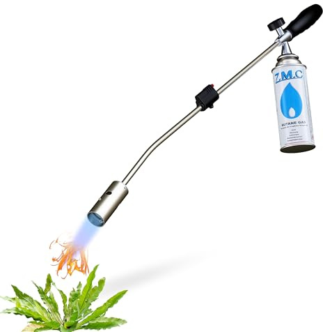 Z.M.C Unkrautbrenner 2,5 kW | Piezo-Zündung & stufenlose Flammenregelung | Abflammgerät bis 1400 °C | Unkrautvernichter für Garten, Gehweg & Einfahrt | ohne Kartuschen