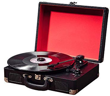 MRKU Platine Tourne-Disque avec Haut-parleurs Platine Vinyle sans Fil pour disques vinyles Tourne-Disque Portable