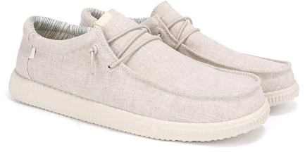 PITAS | WP150 Linen | Mocasines de Hombre | Náuticos Casual | Zapatillas de Tela | Zapatos sin Cordones | Deportivas Casuales | Calzado de Walkinpitas
