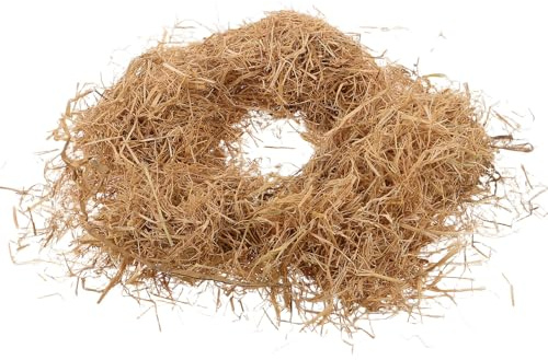 Abaodam Forro de Paja Natural para Nidos de Conejos y Animales Pequeños, 0,5 Kg, Cama Absorbente y para Refugio Cálido en Granjas y Jardines, Almohadilla Reutilizable para Cajas