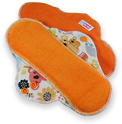 Petit Lulu 3er Pack Wiederverwendbare Menstruationsbinden (Classic), Waschbare Slipeinlagen, Stoffbinden (Größe: Slip, Standard, Ultra) (Koala, Stoffbinden STANDARD - 3 Stk)