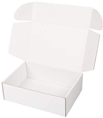 packer PRO Pack 25 Cajas Carton Envios para Ecommerce y Regalo Blancas Automontable, Mediana 34x23,5x11cm