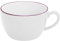 KAHLA 204708A69973C Pronto Line Cappuccino-Obertasse 0,25 l Line wild berry | Kaffeetasse mit lila Linie aus Porzellan