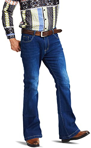 Mens Bell Bottom Pants 70s Outfits for Men,Mens Bell Bottoms Disco Pants Bell Bottom Pants Jeans for Men