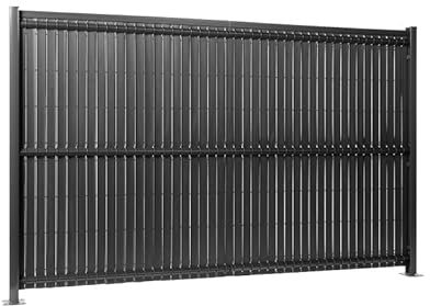 Gardenode Easy Clôture Kit Occultation Lattes PVC pour Panneau Rigide Maille 55 H 1m23 L 2m50 Gris Anthracite