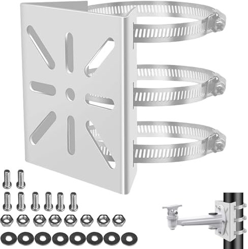 Masthalterung, Vertikale Masthalterung Mit 3 Verstellbaren Klemmen, Verdicktes Material, Robust und Langlebig, für Kamerahalterung, CCTV-Kameras, LED-Wand-/Bühnenleuchten