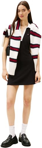 TOMMY JEANS TJW Contrast VPOLO FIT&Flare EXT DW0DW17937, svart, XS, svart (svart), XS
