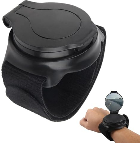Cykel backspegel armband, handled cykel backspegel – cykelspegel med reflektor | vidvinkel backspegel armband, säker ridspegel, 360 justerbar, bärbara cykeltillbehör