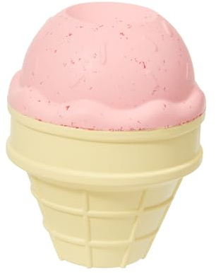 BARK Dog Toy I-Squeak Cone Squeaky Rubber Toy For Dogs, Ice Cream Scented, Wacky Bounce, For Medium To Large Dogs
