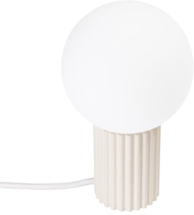 SOLLUX lighting Tischlampe Schreibtischlampe - Aluminium Glas -1 Flammig - LED Lampe Glühbirne - Beige Halo