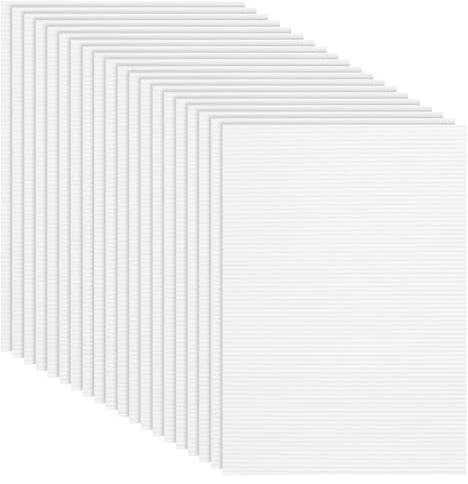 BENECREAT 20 pz Fogli di Carta Ondulata Bianca, Inserti In Cartone Ondulato Piatto Da 30x21cm per Imballaggio, Diy Artigianato, Costruzione di Modelli