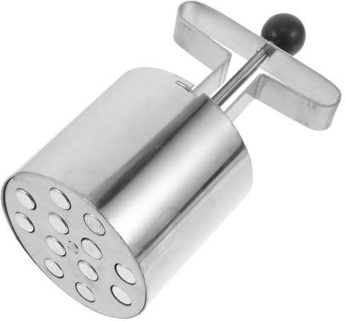 DOITOOL Pressa per Bricchette a Nido d'Ape in Acciaio Inox 9 CM Stampo Manuale Multiforo per Combustibile Solido Produttore Fai da Te di Bricchette di Carbone per Uso Domestico