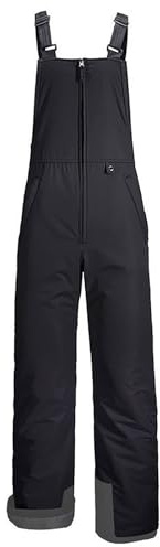 Genérico Pantalones de esquí Impermeables Unisex para niños y niñas, Gruesos, cálidos, con Cremallera, Pantalones de Nieve, Informales, para niños pequeños, térmicos, esquí, Snowboard, Salopettes con