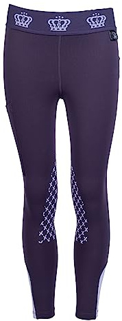 HKM Lola Rodillera De S. Leggings de Montar, Lila Oscuro, 128 para Niñas