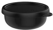 Mepal - Mikrowellengeschirr Lumina - Frischhaltedosen mit Deckel für Kühlschrank, Gefrierschrank, Dampfgarer & Mikrowelle - Mikrowellenschüsseln mit Deckel - Aufbewahrungsbox - 250 ml - Nordic black