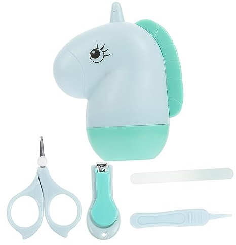LIFKOME 4piezas Cortaúñas Para Tijeras De Uñas Para Bebés Pinzas y Caja De Cuidado De Uñas Para Recién Nacidos Para Cortar De Casa Viaje